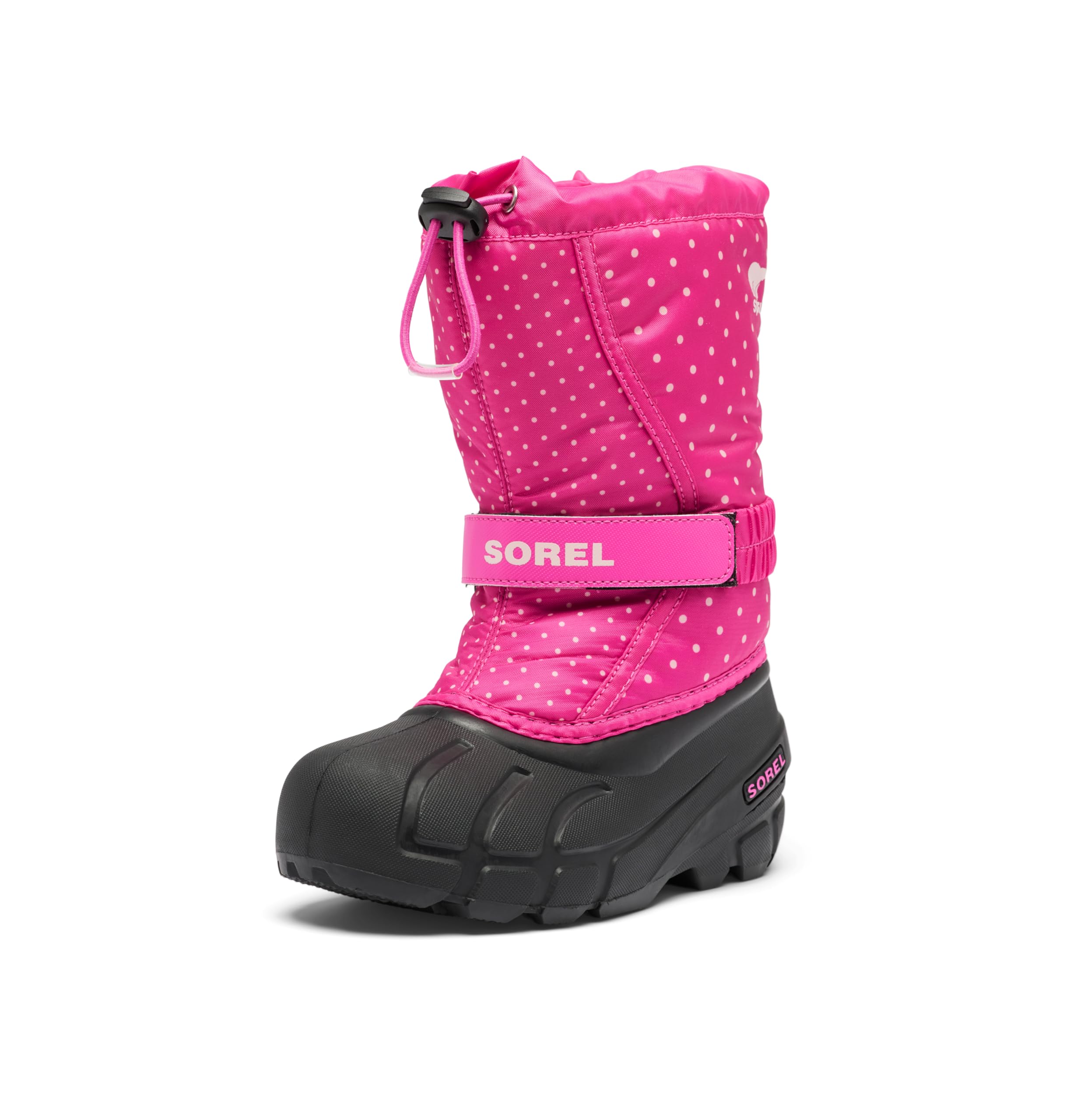 SOREL Children’s Flurry Boot – Fuchsia Fizz, Black – 1