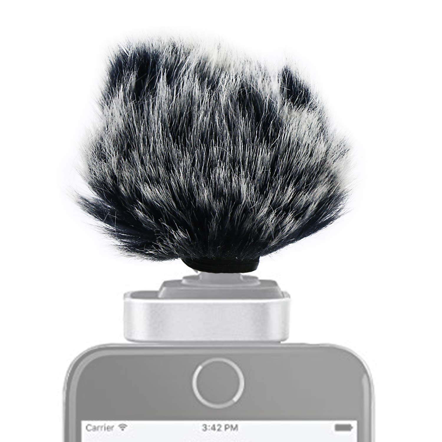 YOUSHARES Microphone Furry Windscreen Windjammer for MV88 - Customized Pop Filter Windshield Wind Jammer Compatible with Shure MV88 iOS Digital Stereo Condenser Mic