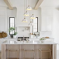 Fulesi Vintage White Ceramic Pendant Light 5-Light