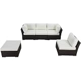 Amazon.de: EXOTAN® RIMINI POLYRATTAN SOFA BANK 3-SITZER ...