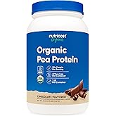 Nutricost Organic Pea Protein Powder (3 LBS) Chocolate - Certified USDA Organic, Protein from Plants, Vegetarian Friendly, Gluten Free, Non-GMO
