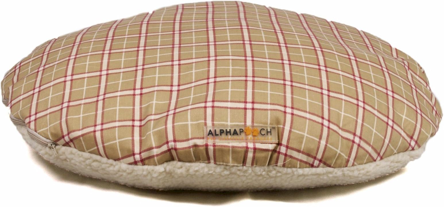 AlphaPooch Drifter Round Dog Bed with Fleece