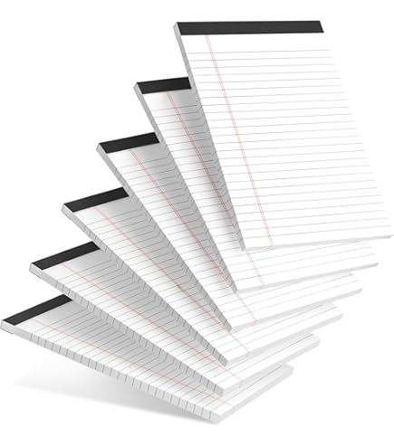 Small Paper Notepad s 5x8 6 Pack Small Notepads 5x8 Transparent Print Writing Pad Note ...