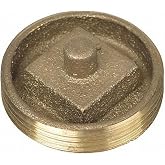 Oatey 42745 4 in. Brass Recessed Head Cleanout Plug, 4-Inch