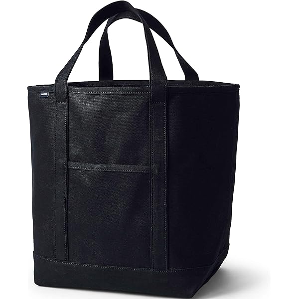 Amazon.com | Lands' End Zip Canvas Pouch Black/black One Size