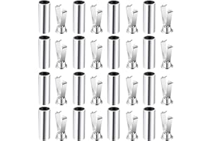 PAGOW Alloy Shoelace Tips and Heads, Cylindrical Metal Aglets Replacement