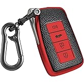 Kirsnda Texture Key fob Cover with Keychain Compatible with Lexus,Soft TPU Key case/Skin,4-Buttons fit ES is GS NX RX RC GX LX 570 200 250 300 350 h F Sport Remote Key Vehicle Accessories,red