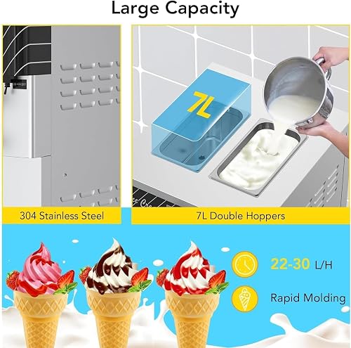 soft serve ice cream machine with compressor