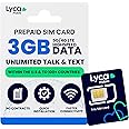 Lycamobile 30 Day USA Prepaid SIM Card for Cell Phones with 3GB High Speed 4G LTE/5G Data, International Talk & Text to 100+ Countries, Quick Activation, 3-in-1 Triple-Cut US Mobile SIM Card