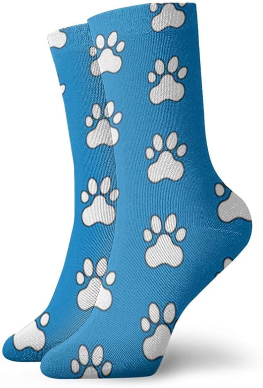 Socks Dog Paw Prints Novelty Calf Socks Sock Amazon.co.uk Clothing