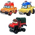 Robocar Poli, 3 Pack DIE-CAST Metal Toy Cars, Construction Team Vehicle Playset, Mountain Truck Toys Car Mark + Bucky + Poacher, Truck Toys Party Birthday Gifts for Toddlers Age 1-5 Boys Girls