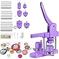 Mryitcal Button Maker Machine Multiple Sizes, 1''+1.25''+2.25'' Pin Maker Button Press Kit W/300 Sets Metal Pinback Button Making Supplies,Pin Badge Machine for DIY Photo Badge, Party Favors