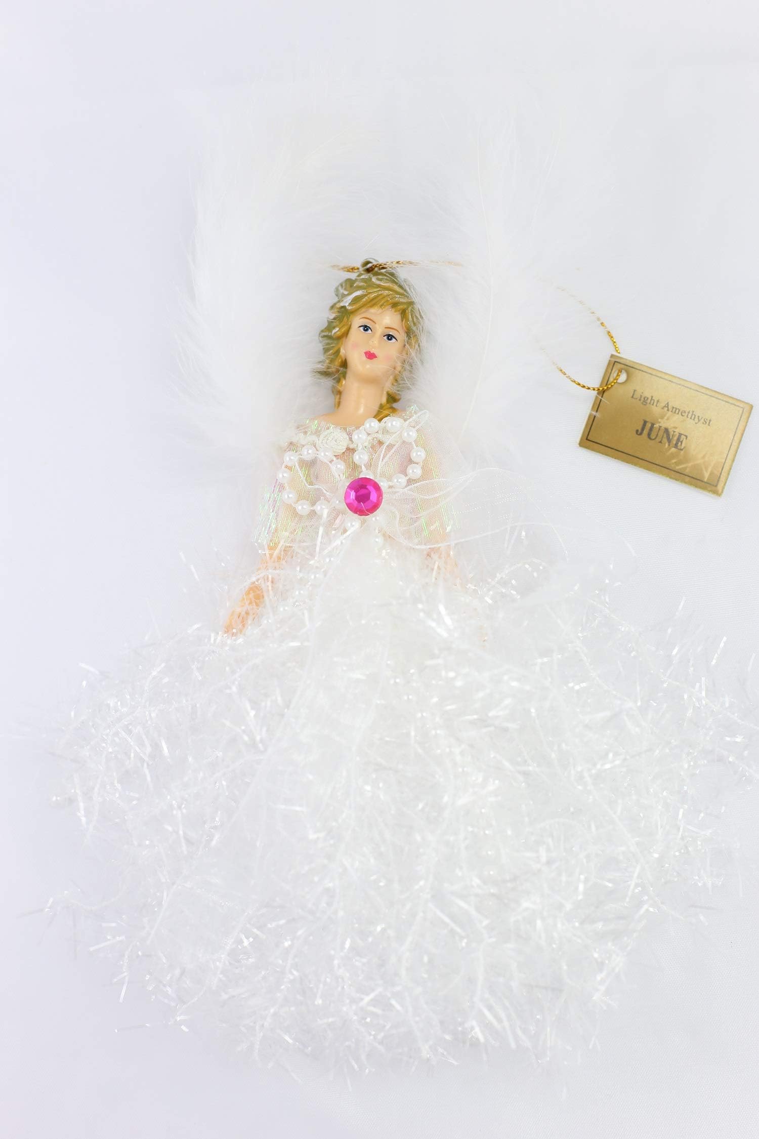 June Light Amethyst Birthstone Angel Hanging Ornaments