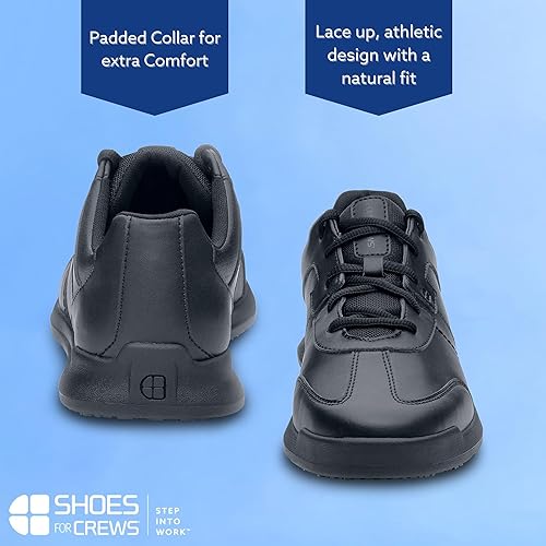Shoes for Crews Men's Slip-Resistant Work Sneakers – Comfortable, Non-Slip  Men's Shoes for Restaurants, Health