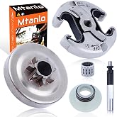 Mtanlo .325" 7T Clutch Sprocket Drum Needle Bearing For Husqvarna 340 345 350 445 450, .325" 7T Clutch Drum, Clutch, Oil Pump, Worm Gear, Needle Bearing
