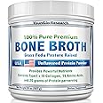 YounGlo Research Bone Broth Beef Protein Powder 20 oz, High Collagen & Gelatin from Grass Fed Bovine, Delicious Marrow Benefits for Soups & Sipping Broths, Unflavored Animal Based Keto Concentrate
