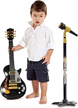 Magic Toy Shop Kids Electric Guitar & Microphone Stand Set 6 String Toy Ages 3+ view 2