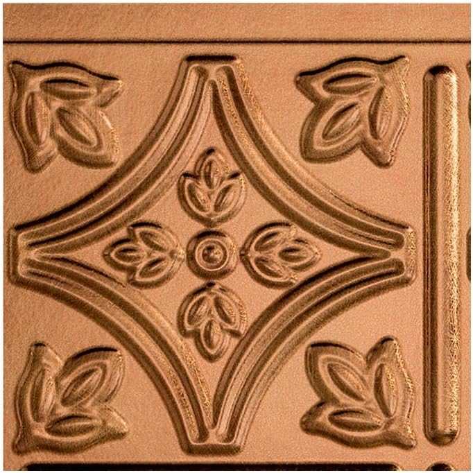 FASÄDE Traditional Style/Pattern 1 Decorative Vinyl Backsplash Panel in Antique Bronze (6X6 Inch Sample)