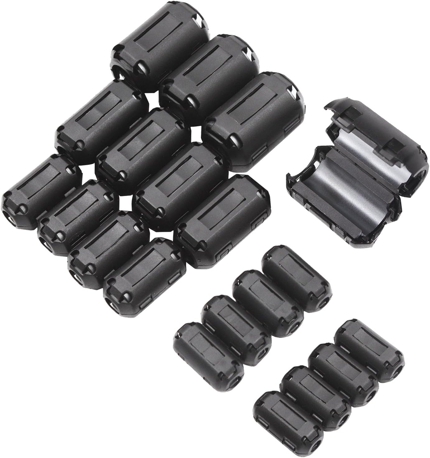 Amazon Com 20 Pieces Clip On Ferrite Ring Cores Rfi Emi Noise