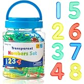 Odoorgames 56 Pcs Translucent Numbers - Light Table Toys | Learning Toys for Light Table Accessories and Manipulatives