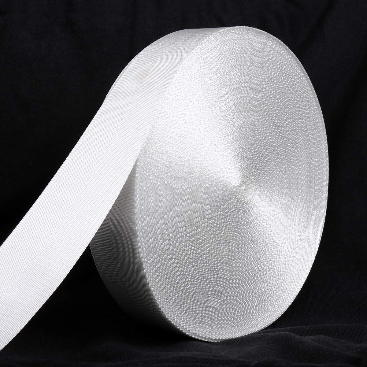 FANDOL Nylon Webbing - Heavy Duty Strapping for Crafting Pet Collars, Shoulder Straps, Seatbelt, Slings, Pull Handles - Repairing Furniture, Gardening, Outdoor Gear & More (1 inch x 10 Yards, White)