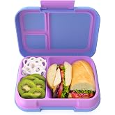 Bentgo Pop Leak-Proof 3-4 Compartment Bento-Style Lunch Box | For Kids Ages 8+ &amp; Teens, 5-Cup Capacity, Removable Divider, Microwave &amp; Dishwasher Safe, BPA-Free (Periwinkle/Pink)