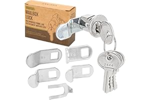 VIXAVI Mailbox Lock Replacement - Universal Mailbox Locks with 4 Keys - Easy to Install Mail Box Lock and Key Set - Durable and Secure Lock Replacement with 4 Keys for Almost All Locking Mail Boxes