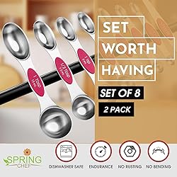 Spring Chef Magnetic Measuring Spoons Set, Dual