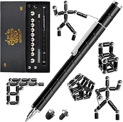 Aionly Fidget Magnetic Pen Ballpoint Stylus Black Gift Boxed