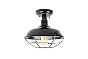 Y DECOR AA Warehousing 1 Light Ceiling Light in Imperial Black