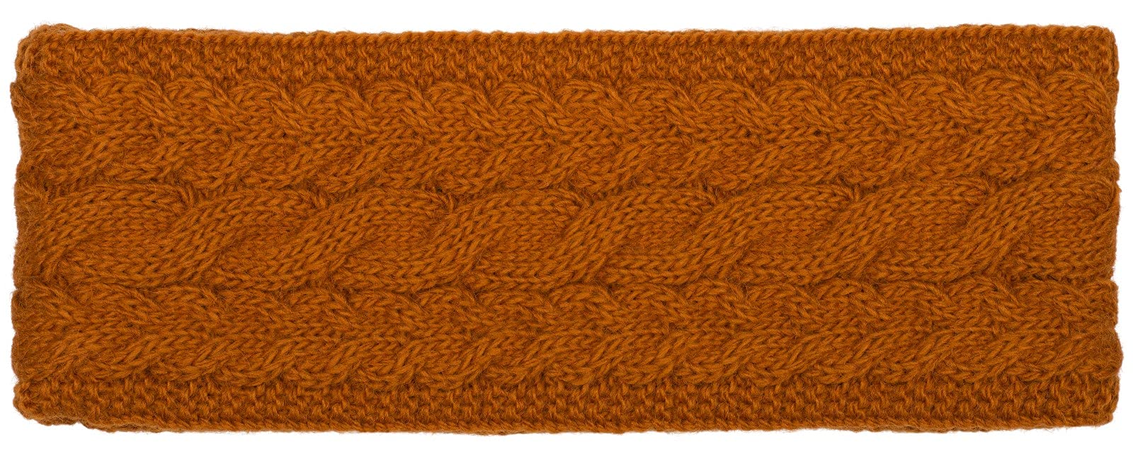 styleBREAKER ladies knitted headband unicoloured with cable stitch, thermo fleece lining, winter headband uni 04026058, Colour:Fawn Brown