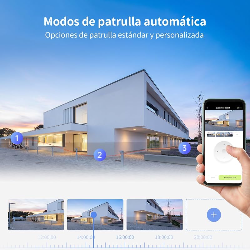 3K+3K (5MP+5MP) Cámara Vigilancia Exterior de Doble Lente, 2,4 GHz Wi-Fi, Seguridad de 360°, Seguimiento Auto, Detección IA de Personas/Vehículos, Visión Nocturna en Color (D320) — foto 7 de 8