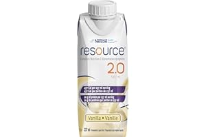 Resource 2.0 Calorie Dense Complete Nutrition Drink with 20g Protein Along with Vitamins & Minerals, Vanilla, 237ml, 24 count