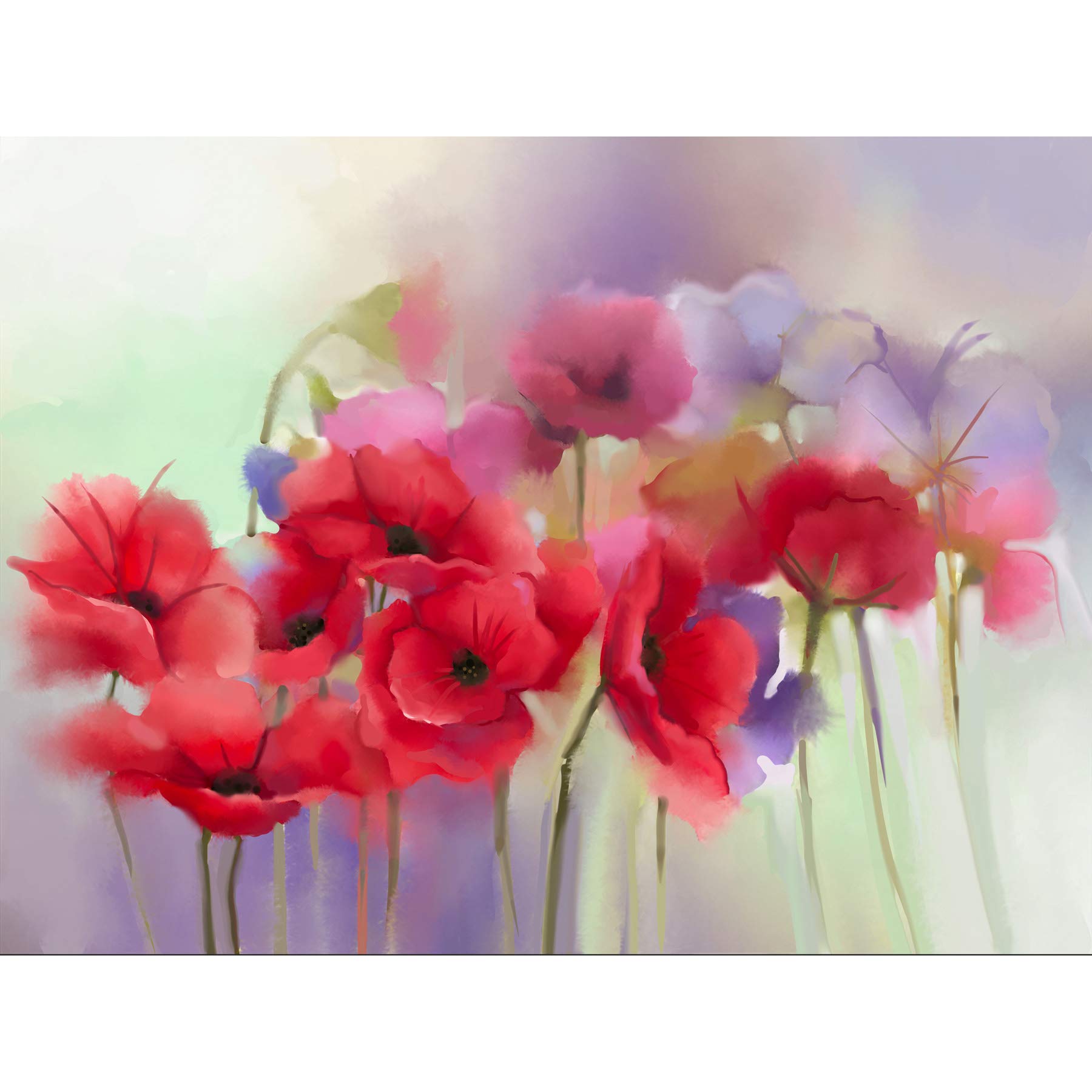 Wee Blue Coo Flowers Dreamy Poppies Large Wall Art Print Canvas Premium Poster
