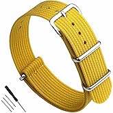 WOUKUP Premium Military Ballistic Ribbed Nylon Watch Straps 18mm 19mm 20mm 22mm Replacement Watch Band for Men