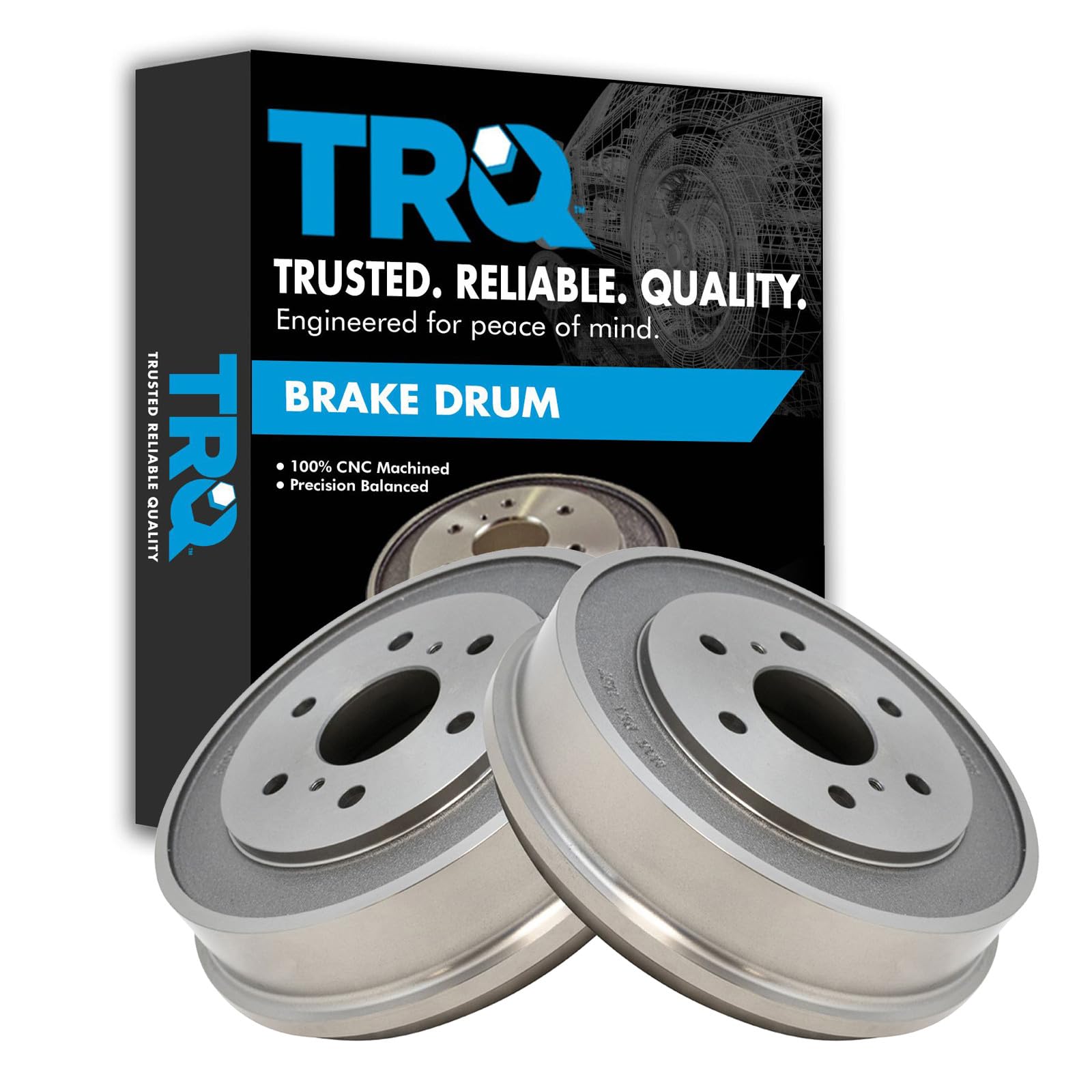 Photo 1 of ***STOCK PHOTO FOR REFERENCE ONLY***TRQ Rear Brake Drum Pair Set for 2005-2008 GMC Sierra 1500/2007 GMC Sierra 1500 Classic / 2005-2008 Chevy Silverado 1500/2007 Chevy Silverado 1500 Classic