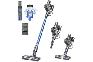 ZOKERVACUUM Vacuum Cleaners for Home, Cordless Vacuum Cleaner with 80000 RPM High-Speed Brushless Motor, 2600mAh Powerful Lithium Batteries, 5 Stages High Efficiency Filtration, Up to 40 Mins Runtime