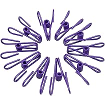 Amazon.com: 30 Pcs 2 Inch Purple Chip Clips, PVC Coating