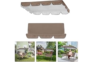 Outdoor Swing Canopy Replacement Cover 249x185cm, 3 Seater Universal Replacement for Swing Seat, Waterproof Canopy Top Cover 