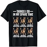 Things I Do in My Spare Time German Shepherd Dog Dad Mom T-Shirt