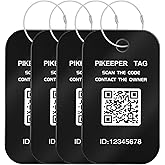 PIKEEPER Smart Luggage Tags with QR Code Location Display - Customizable Tags with Privacy Protection for Lost & Found, 4-Pack Waterproof & Durable Travel ID Labels for Suitcases & Backpacks