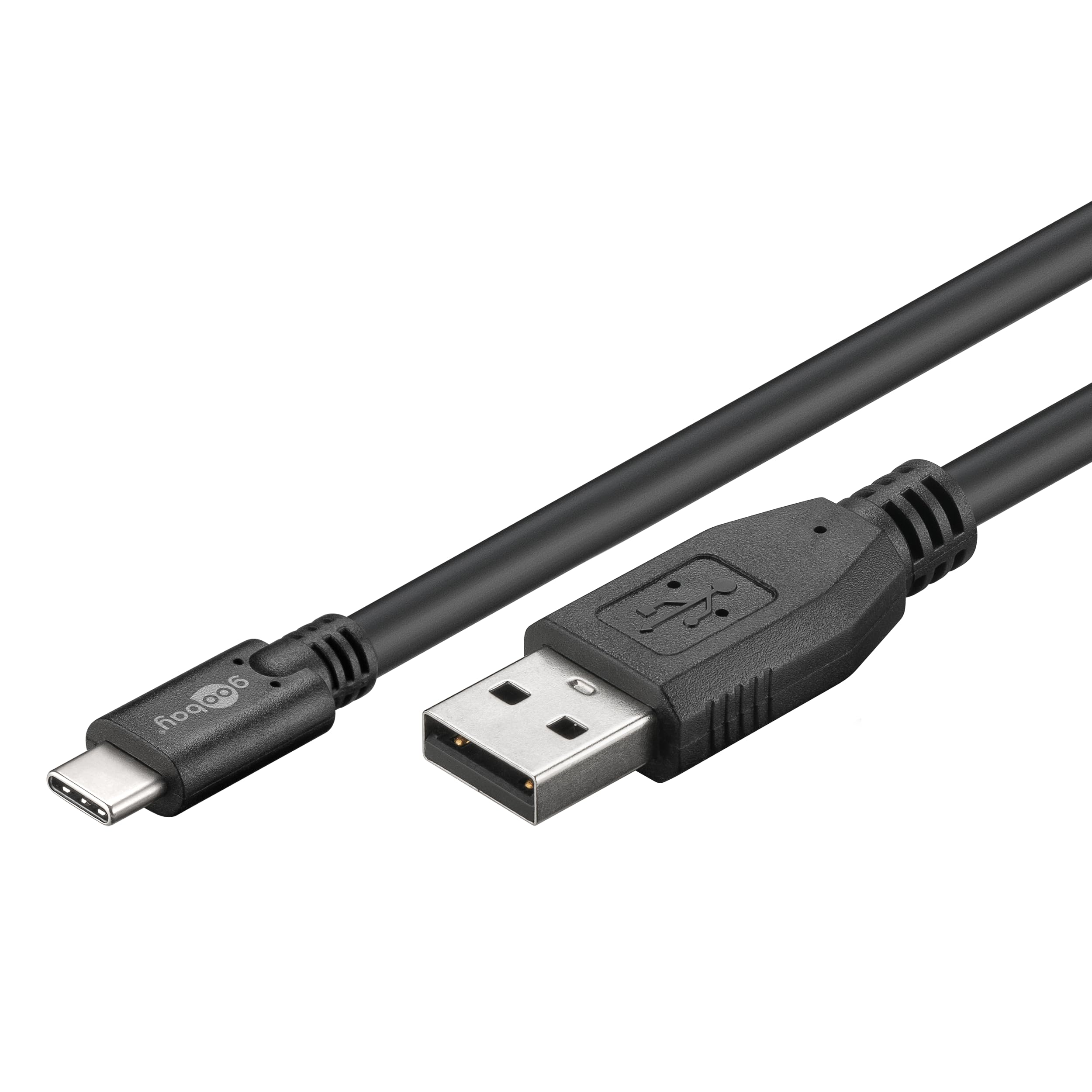 goobay USB 2.0 Cable USB-C to USB A, Black, 0.5 m, Suitable for Devices with USB-C Connection (55467)