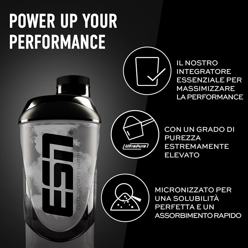 Ultrapure Creatina Monoidrata in Polvere Pura al 100%, 500 g