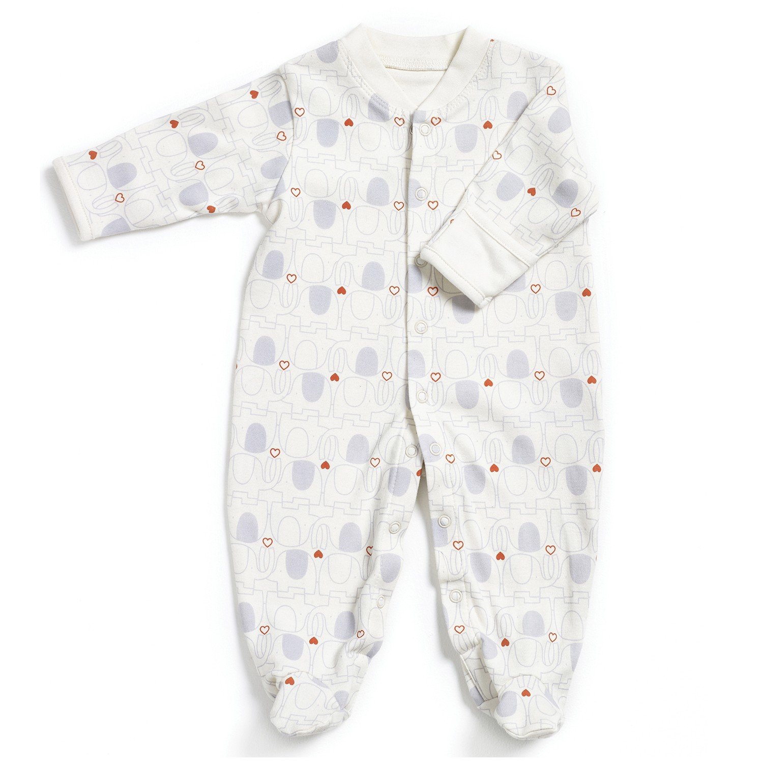 Natures Purest Organic Cotton Cream My First Friends Footless Sleepsuit - 6-9 Months