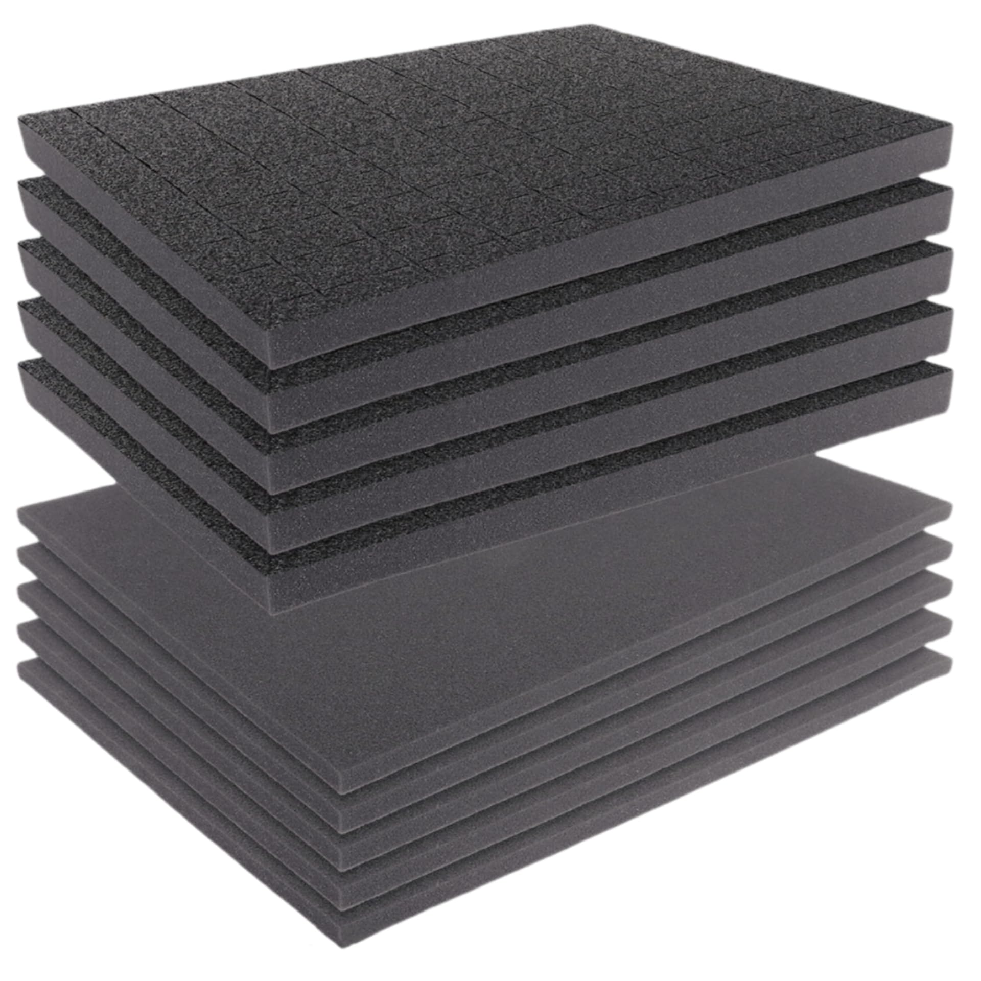 LDXDRU 10 Pack Square Foam Cube, Pick Apart Foam Insert, Pick and Pluck Foams, Pluck Pre Cube Sheet Foams Use for Game Box Cases DIY & Tool Storage Systems - 5PCS 40 x 30 x 2.5cm / 5PCS 40 x 30 x 1cm