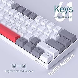 60% Mechanical Gaming Keyboard,Mixed Color Keycaps