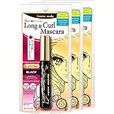 HEROINE MAKE by KISSME Smudge Proof Mascara Black, Volume and Length by Defining Fiber for Long and Curl Eye Makeup for Women, Tubing Mascara Made in Japan, Black, 3 EA