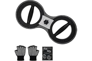 Fukaisu Arm Workout Equipment, 360° Rotatable 12lbs Forearm Strengthener Adjustable Resistance Shoulder Exerciser with Gloves