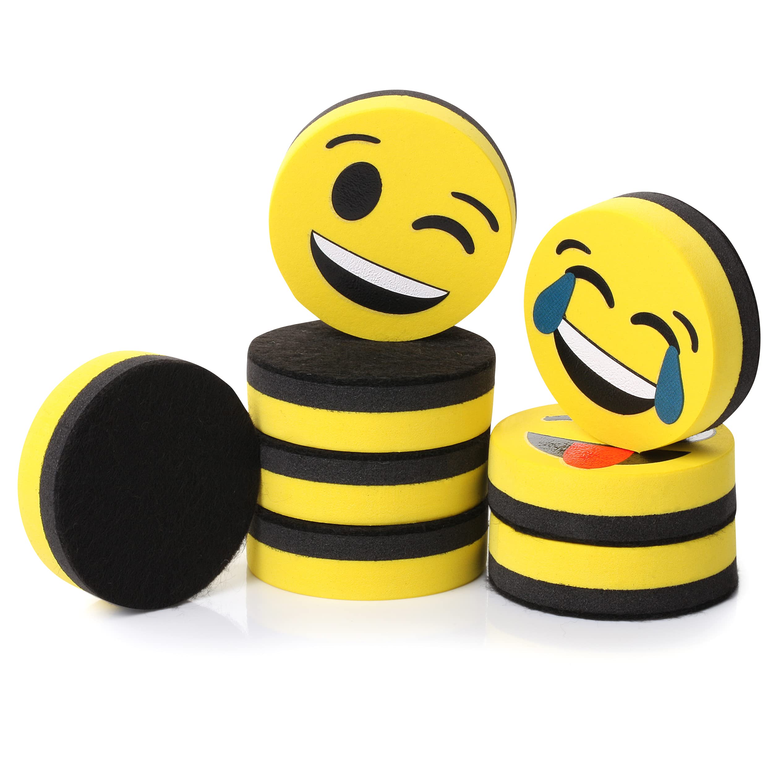 Photo 1 of Mr. Pen- Smiley Magnetic Whiteboard Erasers, 8 Pack - Mini, Cute, Dry Erase
