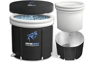 Arctic Wolf Recovery - Premium Cold Plunge Tub XL,2024 Dual Chamber Design, Extra Insulated Leak Proof, Portable Cold Water T
